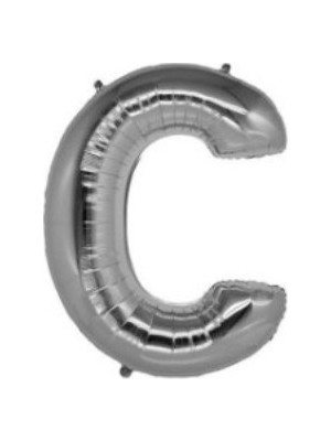 Tatlı Günler Miray Süs Folyo Balon Harf C Gümüş 16 INC(40CM) 1 Adet