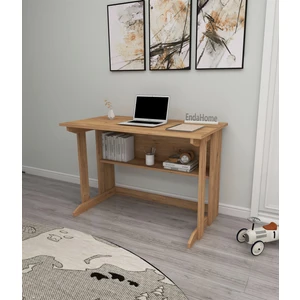 Enda Home Pillar Kütüphaneli Geniş Çalışma Masası 100x56 Cm Çam