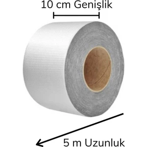 Yapışkanlı Folyo Bant 5 Metre*10 cm Su Geçirmez Çatı Boru Duvar Çatlak Onarıcı Bant