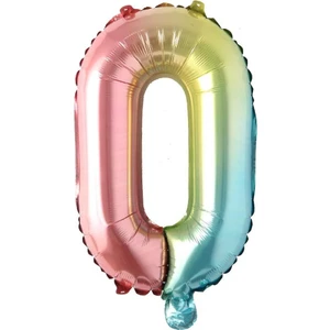 Patladı Gitti O Harf Gökkuşağı Folyo BALON16 Inç 36 cm