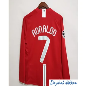 Dayı Balı Manchester United 07/08 Kırmızı Uzun Kollu Ev Sahibi Ronaldo Forması