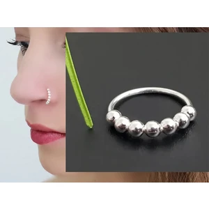 Begonia Accessories 925 Ayar Gümüş 7 Top Halka Hızma