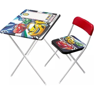 Çocuk Masa Sandalye Çalışma Seti Cars-Şimşek  Çalışma Masası