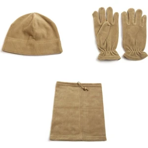 Polar Bere Boyunluk Eldiven 3'lü Set Kum Rengi (Çöl Rengi)