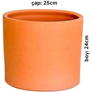 Fidan Burada Ruby Terra Cotta Saksı Naturel 25CM