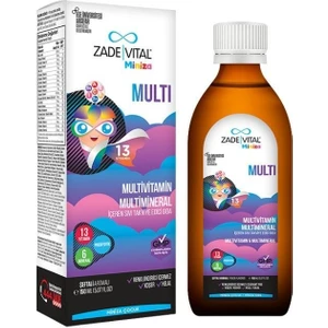 Zade Vital Miniza Multi Multimineral ve Multivitamin Içeren Sıvı Takviye Edici Gıda 150 ml