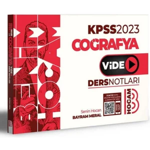 Benim Hocam Yayınları  KPSS 2023 Coğrafya Video Ders Notları