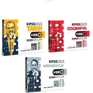 Benim Hocam Yayınları KPSS 2023 Tarih - Coğrafya ve Vatandaşlık Video Ders Notları Seti 3 Kitap