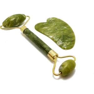 Mujgan 2'li Set Yeşim Taşı + Gua Sha Masaj Taşı