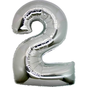 Tatlı Günler Gümüş Folyo Balon 40" Inç 100 cm 2 Rakamı