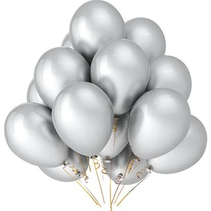 Tatlı Günler Kbk Market 25 Adet Metalik Lateks Balon Gümüş Renk