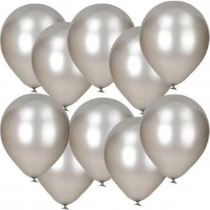 Tatlı Günler Metali̇k Gümüş Gri̇ Balon 10 Lu