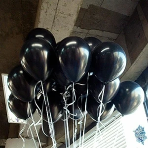Tatlı Günler Kbk Market 25 Adet Metalik Lateks Balon Siyah Renk