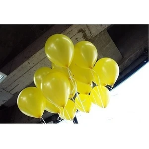 Tatlı Günler Parti Dolabı 20 Adet Metalik Sedefli Sarı Balon Doğum Günü Helyumla Uçan