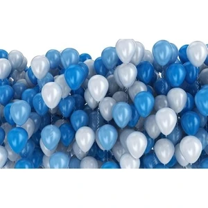 Tatlı Günler Partiniseç 25 Adet Metalik Sedefli (Koyu Mavi-Beyaz) Karışık Balon Helyumla Uçan