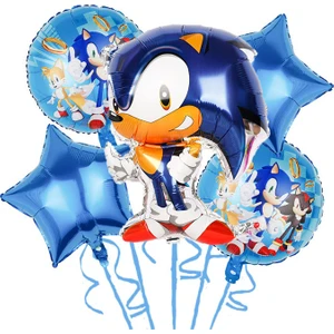 Bee Man Parti Malzemesi Balon Seti Alüminyum Film Balon 5 Adet Sonic Parti Dekorasyonu (Yurt Dışından)