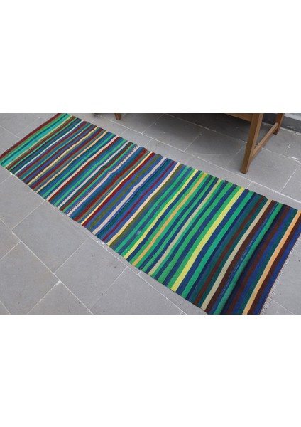 Eskitme Halı, Türk Halısı, Halı, 78X232 cm Mavi Halı, Bohemsı Mutfak Halı, El Yapımı Mutfak Halı, 6 fırsatları