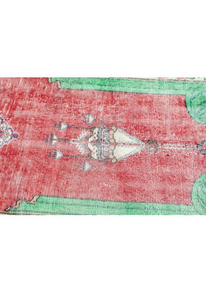 Eskitme Halı, Türk Halısı, Halı, 80X141 cm Yeşil Halı, El Dokuma Mutfak Halı, Bohemsı Duvar Asma Hal
