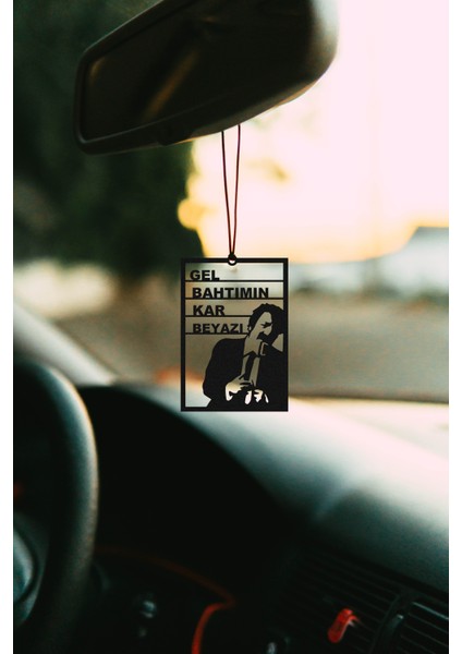 Metal Araba Süsü Gel Bahtımın Kar Beyazı Dikiz Aynası Süsü Hediyelik