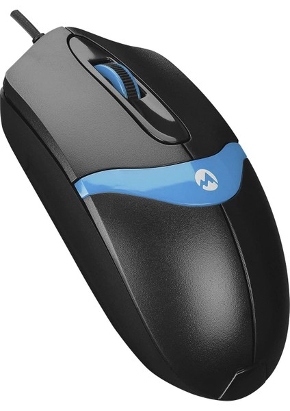 SM-220 USB Siyah/mavi 1200DPI 3D Optik Kablolu Mouse