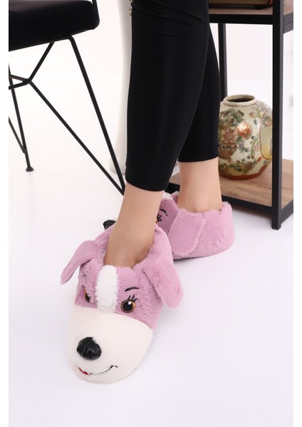 Hayvanlı H10 Köpekli Kışlık Kadın Erkek Çocuk Panduf Ev Içi Sessiz Taban Panduf fiyatları