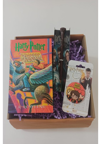 Karne, Doğum Günü, Özel Gün Hediye Seti Harry Potter Kitap Görünümlü Kilitlenebilir Gizli Kasa, Tasarım El Cüzdanı, Rozet Seti