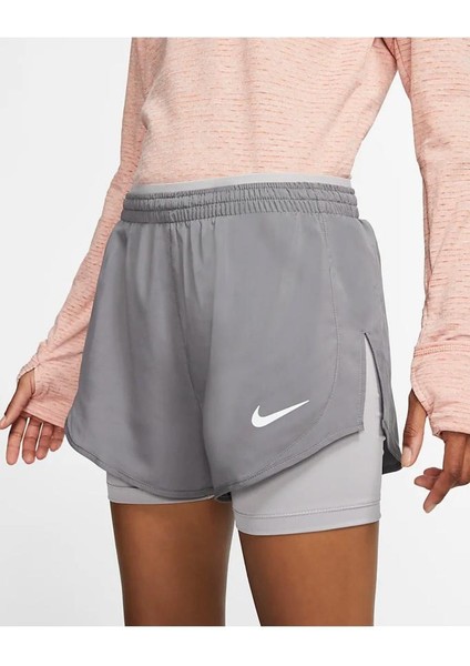 Tempo Lux 2 In1 Running Kadın Şort - Gri DD2281-056