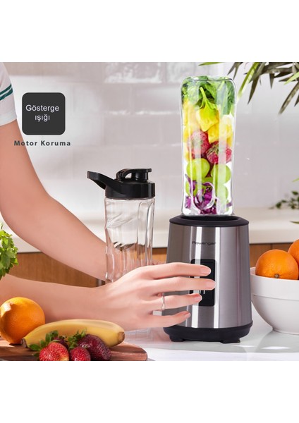 Fitmix 600ML Mataralı Smoothie Blender Kişisel Blender 300W