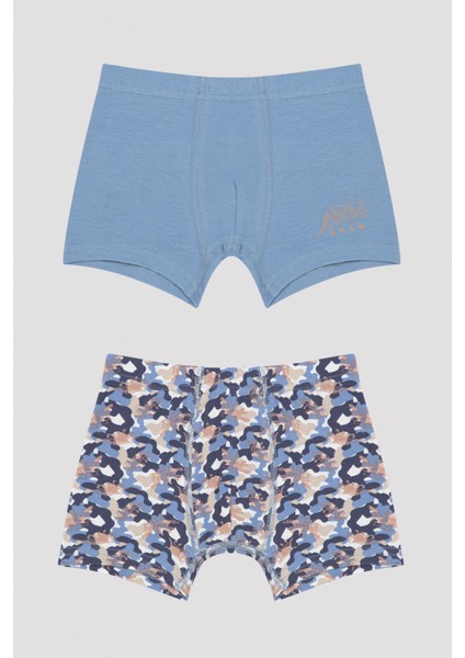 Çok Renkli Erkek Çocuk B. Trex 2li Boxer