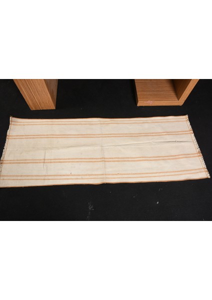Eskitme Kilim, Türk Kilim, Small Kilim, 54X140 Cm Bej Kilim, Dekoratif Kilim, Hediyelik Kilim, 1015 modelleri