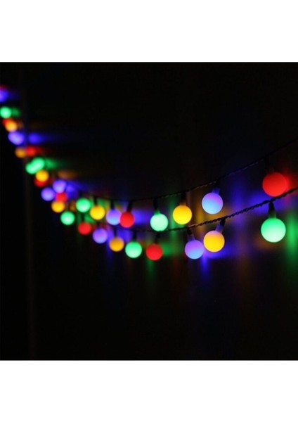 Yılbaşı Süslemesi Renkli 40 LED Minik Top Dolama LED Işık Zinciri (Rgb)