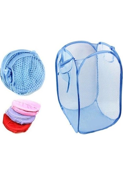 3 Adet Büyük Boy Kirli Çamaşır Sepeti Oyuncak Filesi Katlanır Çamaşır Sepeti Büyük Boy 70 Cm* 3 Adet