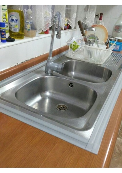 2 Adet Gri Su Sızdırmaz Banyo Mutfak Lavabo Küvet Izolasyon Şerit Bant