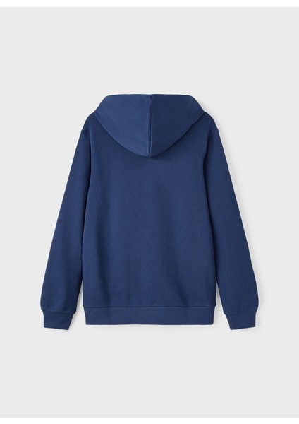 Baskılı Erkek Çocuk Lacivert Sweatshirt Nlmreetal Ls Bru Sweat W. Hood fırsatları