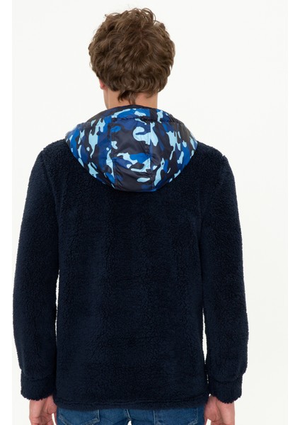 Kapüşon Yaka Lacivert Erkek Sweatshirt Pınot fırsatları