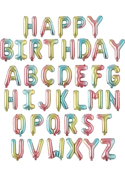 O Harf Gökkuşağı Folyo BALON16 Inç 36 cm fiyatları