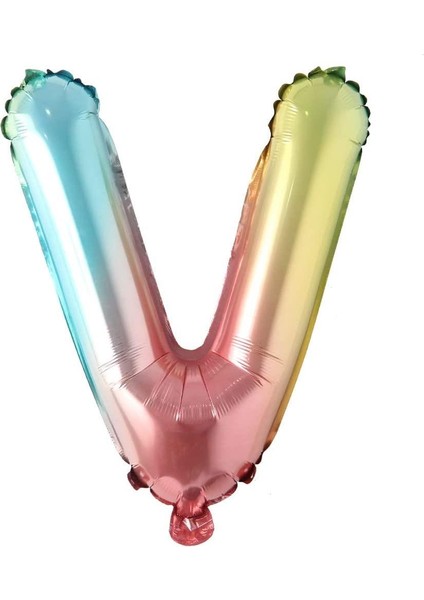 V Harf Gökkuşağı Folyo BALON16 Inç 36 cm