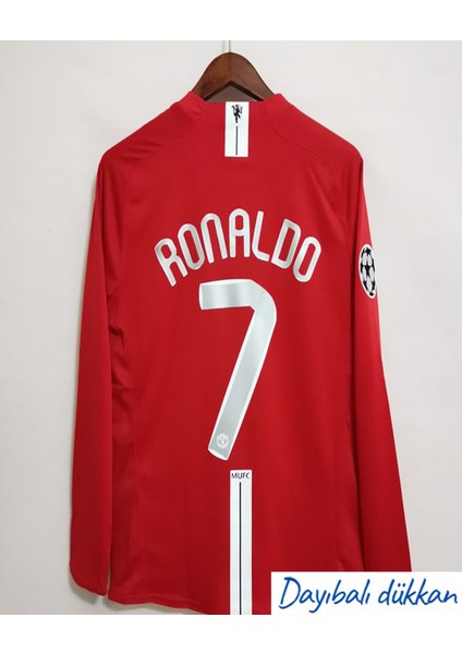 Manchester United 07/08 Kırmızı Uzun Kollu Ev Sahibi Ronaldo Forması