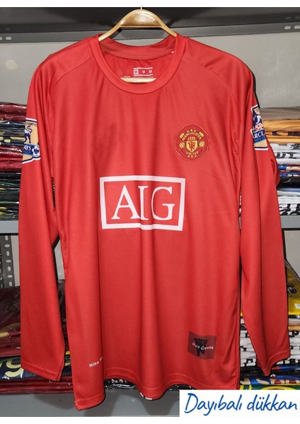 Manchester United 07/08 Kırmızı Uzun Kollu Ev Sahibi Ronaldo Forması modelleri
