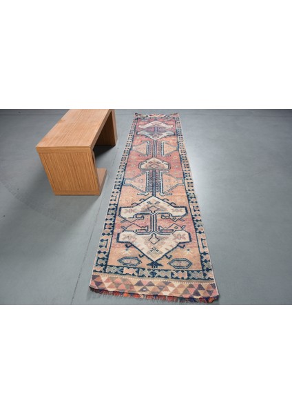 81X321 Cm Mavi Kilim, Bahçe Kilim, Koridorsı Kilim, 10780