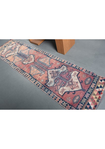 81X321 Cm Mavi Kilim, Bahçe Kilim, Koridorsı Kilim, 10780