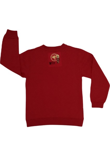 Make Your Own Trail Baskılı Erkek Çocuk Sweatshirt 6-9 Yaş Kırmızı fiyatları