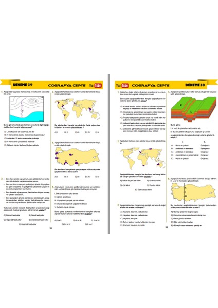 Tyt Coğrafya Deneme - Coğrafya Cepte 40 Tyt Denemesi - Video Çözümlü fiyatları