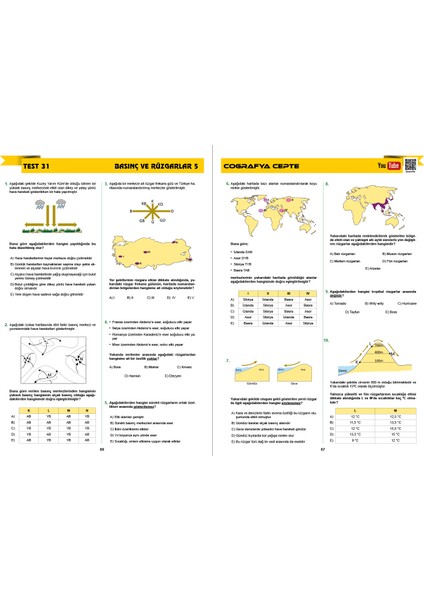Tyt Coğrafya Soru Bankası Harita Çalışmaları Ekli Coğrafya Cepte modelleri