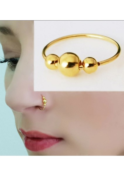 925 Ayar Gold Gümüş 3 Top Halka Hızma