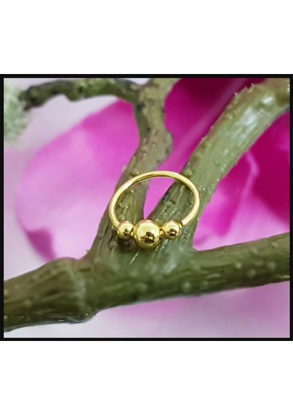 925 Ayar Gold Gümüş 3 Top Halka Hızma