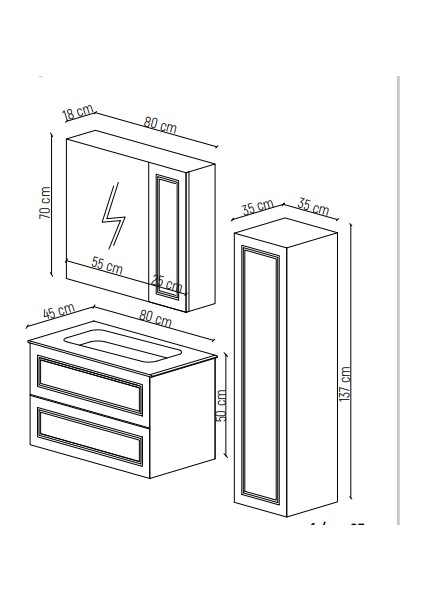Classi Banyo Dolabı Seti fiyatları
