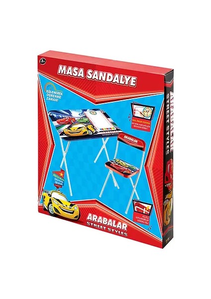 Çocuk Masa Sandalye Çalışma Seti Cars-Şimşek Çalışma Masası fiyatları