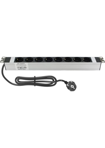 Connect 19" 1u 8'li Şebeke Prizli Pdu