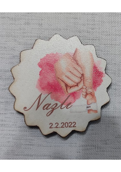 6 cm Hoşgeldin Bebek Magnet Söz Nişan Nikah Düğün 25 Adet